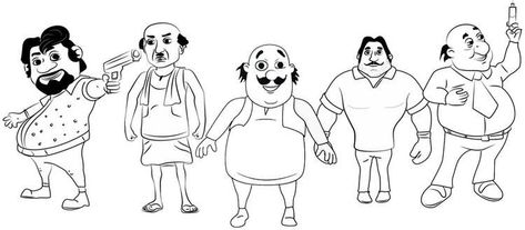 Free Printable Motu Patlu Coloring Pages For little ones Mathura Temple, Bearded Skull Tattoo, Drawing Cartoon Characters Sketches, Joker Art Drawing, Solar Logo, Kids Printable Coloring Pages, Indian Flag Images, Mickey Mouse Coloring Pages, Cartoon Clip