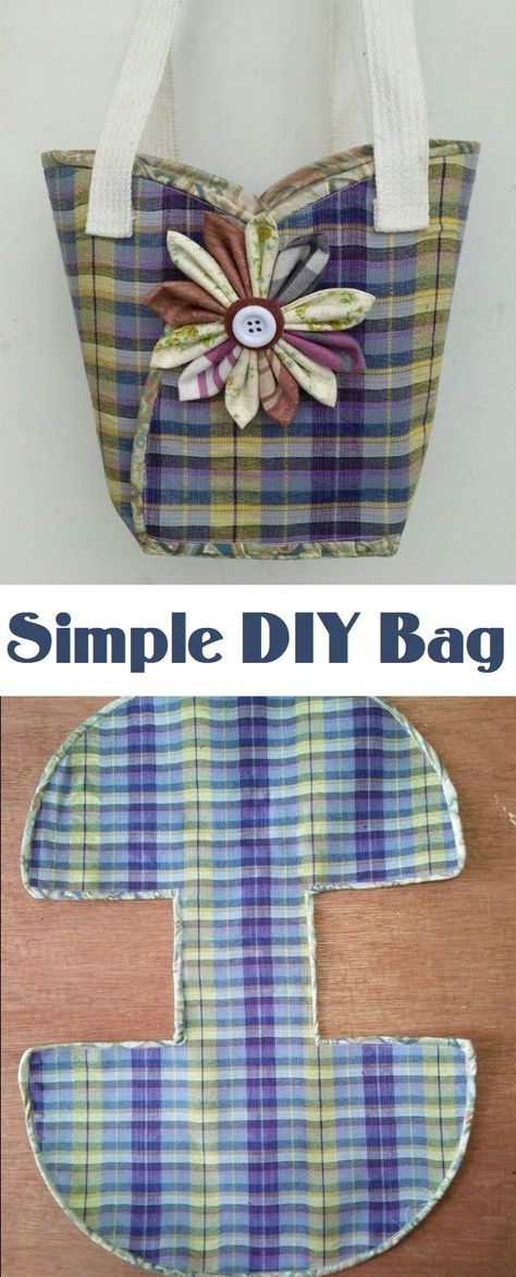 Simple DIY Bag Diy Sac, Diy Bag Designs, Sweet Bags, Leftover Fabric, Bags Tutorial, Album Design, Purse Patterns, Denim Bag, Cute Bags