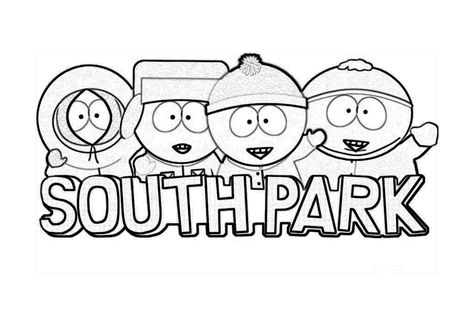 Southpark Coloring Pages, South Park Svg, South Park Drawings Pencil, South Park Outline, Southpark Drawings, How To Draw South Park Characters, Southpark Tattoo, South Park Painting, South Park Sketch