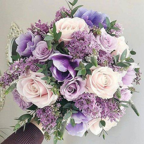 Photo | Buchete from my tumblr blog | Firepower Flower | Flickr Purple Flower Bouquet, Wedding Flower Guide, Purple Bouquets, Purple Bridal Bouquet, Purple Wedding Bouquets, Purple Wedding Theme, Purple Bouquet, Lilac Wedding, Purple Wedding Flowers