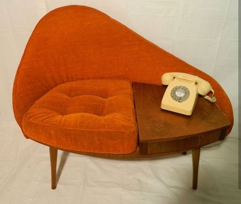 Telephone Chair, Telephone Seat, Century Egg, 1960s Furniture, Atomic Retro, Retro Interior Design, Mcm Furniture, Contemporary Mid Century, Retro Interior