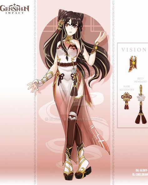 Genshin Impact Liyue, Genshin Impact Oc, Character Card, Deep Impact, Honkai Impact, Character Sheet, Anime Oc, Character Designs, Fantasy Clothing