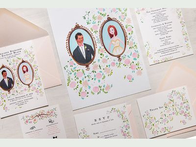 La Dee Dah Traditional Wedding Invitation Wording, Jolly Edition, Custom Illustrated Wedding Invitations, Wedding Illustration Card, Illustrated Invitations, Illustrated Wedding Invitations, Dream Wedding Decorations, Wedding Design Decoration, Custom Wedding Stationery