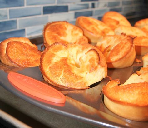 Breakfast Puffs, Low Sodium Bread, Popovers Recipe, Chickpea Burgers, Popover Recipe, Low Salt Recipes, Bob Evans, Low Sodium Recipes, Yorkshire Pudding