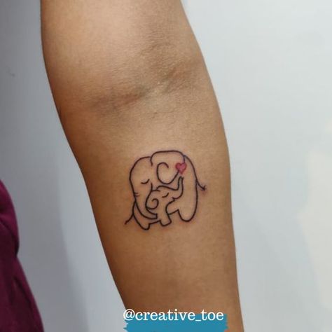 Tattoos For Daughter And Mom, Tattoo Ideas For Mum And Son, Mother Daughter Shoulder Tattoos, Elephant Mother Daughter Tattoo, Mum And Daughter Elephant Tattoo, Matching Tattoo With Grandma, Mummy Daughter Tattoos, Grandma Mother Daughter Tattoos, Elephant Tattoos Mother Daughter