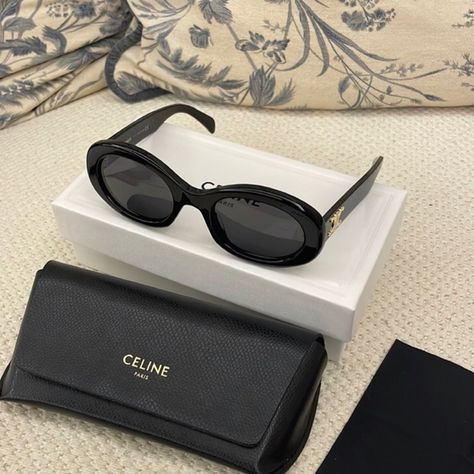 Celine sunglasses ladies black Celine Accessories, The Cloth, Cloth Bag, Celine Sunglasses, Black Sunglasses, Cloth Bags, Sunglasses, Brand New, Closet