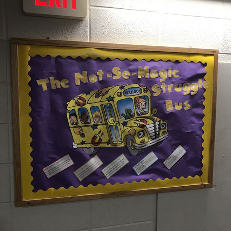 Magic School Bus Bulletin Board, Magic School Bus Classroom Theme, Magic School Bus Classroom, School Bus Bulletin Board, Bus Bulletin Board, School Bus Classroom, Magical School, Holiday Bulletin Boards, Ra Boards