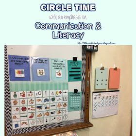 Little Miss Kim's Class: Circle Time... with an Emphasis on Communication & Literacy Eric Carle Classroom, Morning Circle, Sensory Classroom, Identifying Letters, Circle Time Activities, Times Of The Day, Sped Classroom, Core Words, Visual Schedules