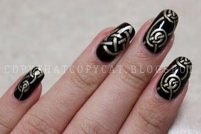 Celtic nail designs images | Celtic | Nail Designs Celtic Nails, Sea Nails, Fantasy Nails, Gorgeous Nails, Nails Nails, Diy Nails, Nails Inspiration, Pretty Nails, Nail Colors