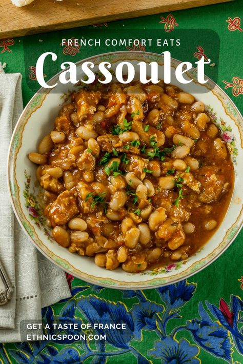 French Cassoulet Recipe, Meat Stew, Sausage Stew, French Dishes, Bean Stew, French Classic, French Cooking, French Food, Hearty Meals