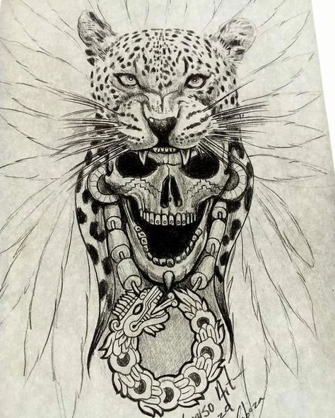 Turtle Skull Tattoo, Aztec Headdress, Azteca Tattoo, Jaguar Tattoo, Ma Tattoo, Mexican Artwork, Aztec Tattoo Designs, Indian Skull, Elements Tattoo