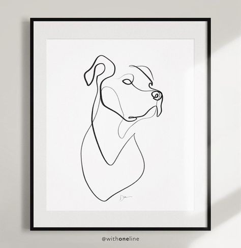 Pitbull Dog Tattoo, Staffie Tattoo, One Line Pitbull Tattoo, Minimal Dog Tattoo Pitbull, Pitbull Line Tattoo, Pitbull Outline Tattoo, Dog Line Art Tattoo Pitbull, Pitbull Tattoo For Women, Pitbull Doodles