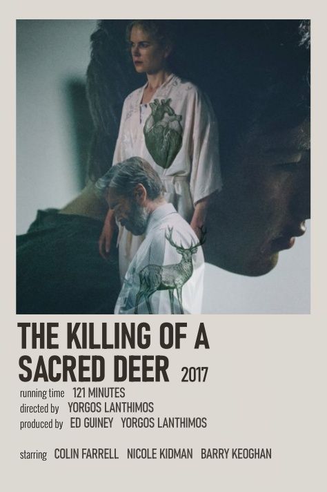 Movie Minimalist Poster, Killing Of A Sacred Deer, Movie Minimalist, Poster Polaroid, Deer Poster, Iconic Movie Posters, Film Posters Minimalist, Perfect Movie, Great Movies To Watch