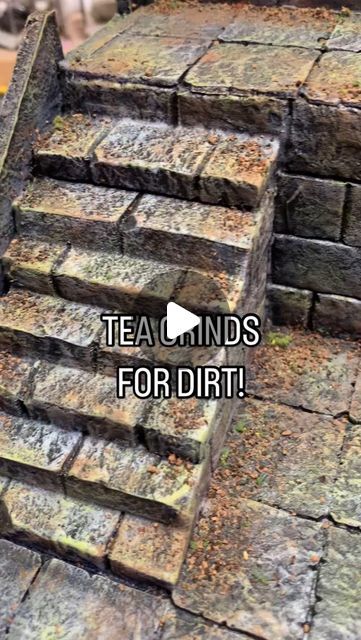 Aardnor Miniatures on Instagram: "Adding dirt to D&D terrain builds using dried tea grinds!

This method works really well and adds something extra to your build!

Lots more tips and full tutorials in my Patreon site!

Comment “dirt” for more info. 

Cheers!
/sean 

#dnd #terrain #diy #xpsfoam #dungeonsanddragons #tabletop #terrainbuilding #tabletopgame #miniature #warhammer #dirt" Diy Dnd Terrain, Dnd Terrain Diy, Warhammer 40k Terrain, Dnd Diy, Dnd Terrain, Miniature Terrain, Warhammer Terrain, Dnd Stuff, Dnd Miniatures