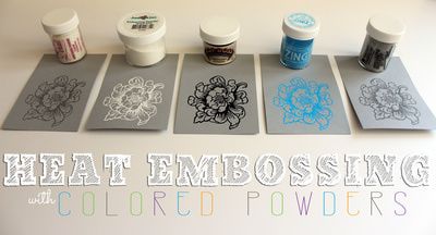 http://cardmaking.about.com/od/Techniques/ss/Technique-Heat-Embossing-Colored-Powders.htm Paper Beads Tutorial, Rubber Stamp Projects, Glitter Projects, Card Quilling, Rubber Stamping Techniques, Make Paper Beads, Stencils Tutorials, Journal Therapy, Heat Embossing