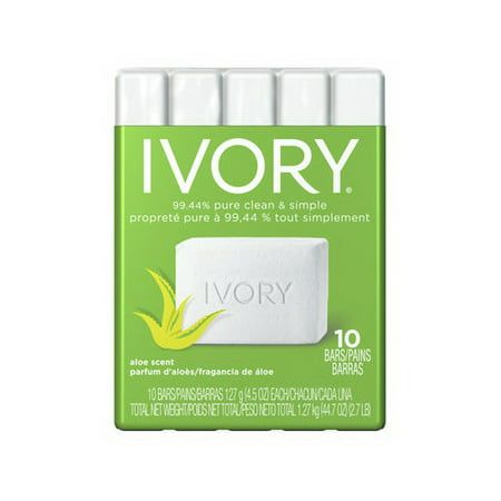 Ivory Bath Bar Soap, Aloe 4 Oz - 10 Ea ; UPC: 037000827634 Ivory Bar Soap, Dove Beauty Bar, Dove Beauty, Ivory Soap, Scent Bars, Soap For Sensitive Skin, Gentle Skin Cleanser, Plant Based Skincare, Bath Soap