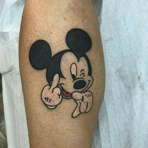 Bugs Bunny Drawing, Mickey Tattoo, Mickey Mouse Tattoo, Meaningful Wrist Tattoos, Koi Tattoo Design, Traditional Style Tattoo, Sticker Tattoo, Blue Rose Tattoos, K Tattoo