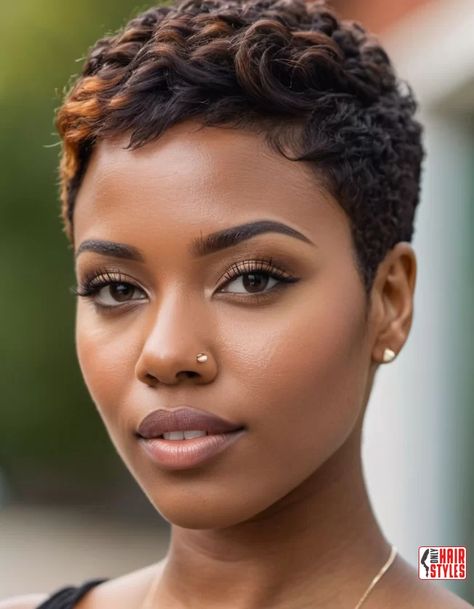 Natural Haircuts For Black Women, High Top Fade Haircut, Top Fade Haircut, Women With Round Faces, Embrace Natural Hair, Natural Haircuts, Natural Hair Haircuts, Shaved Hairstyles, Short Permed Hair