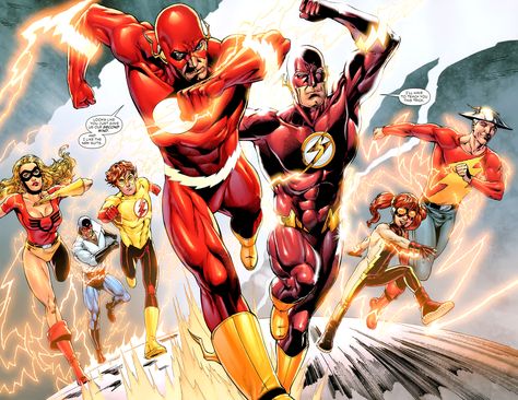 Flash Family Dc Speedsters, Jay Garrick, Flash Family, Flash Comics, Speed Force, Dc Comics Heroes, Univers Dc, Wally West, Kid Flash