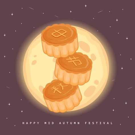 Mid Autumn Festival Poster, Mooncake Festival, Happy Mid Autumn Festival, Star Night, Festival Poster, Autumn Festival, Mooncake, Mid Autumn, Mid Autumn Festival