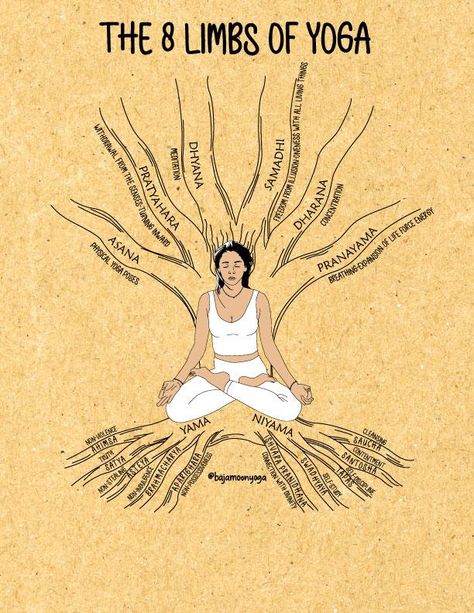 Yoga For Self And Society, The 8 Limbs Of Yoga, 8 Limbs Of Yoga Tattoo, 8 Limbs Of Yoga Poster, Yamas Niyamas, Yoga Knowledge, Yoga Meditation Space, Limbs Of Yoga, Yoga Sutra