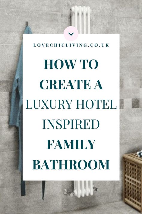 Quick and easy ways to create a luxury bathroom in your own home. Add hotel decor ideas to your bathroom for a luxury feel! Bathroom decor ideas for a luxury hotel feel in your family home. Hotel Bathroom Ideas, Hotel Bathroom Aesthetic, Hotel Inspired Bathroom, Boutique Hotel Bathroom, Hotel Bathroom Design Luxury, Hotel Bathroom Decor, Hotel Style Bathroom, Hotel Bathroom Design, Hotel Bathrooms