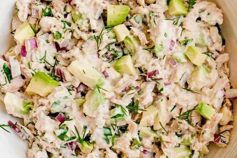 Smoked Tuna Salad Recipe Tuna Fish Salad, Best Tuna Salad Recipe, Smoked Tuna, Best Tuna Salad, Salad Appetizer Cups, Avocado Tuna, Salad Rolls, Resep Salad, Tuna Avocado