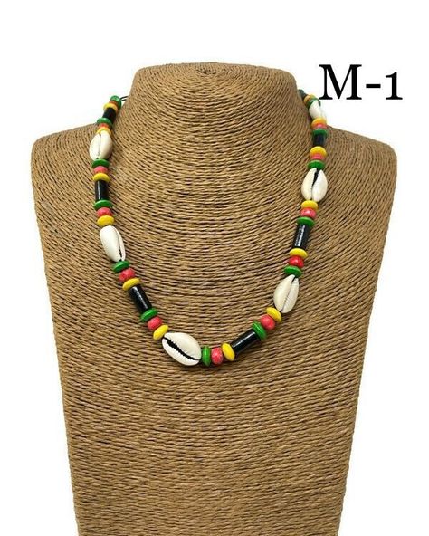 Rasta Jewelry, Rasta Design, Puka Necklace, Rastafari Art, Rasta Earrings, Necklaces Style, Jamaican Flag, Puka Shell Necklace, Shark Tooth Necklace