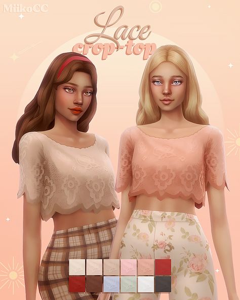 Cc Top, White Crop Top Tank, Sims 4 Dresses, Sims4 Clothes, Sims 4 Cc Packs, Best Sims, Sims 4 Mods Clothes, Sims 4 Cas, The Sims4