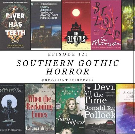 Southern Gothic Books, Gothic Horror Books, Southern Gothic Aesthetic Fashion, Southern Gothic House, Southern Gothic Literature, Southern Gothic Fashion, Gothic Monster, Gothic Books, Gothic Dollhouse