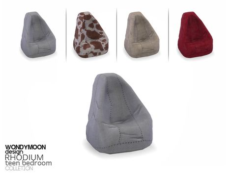 wondymoon's Rhodium BeanBag Chair (Living Chair) Sims 4 Bean Bag, Beam Bag, Sims Furniture, Living Chair, Ts4 Mods, Sims 3 Cc Finds, Sims 4 Kitchen, Sims 4 Black Hair, Sims 4 Bedroom