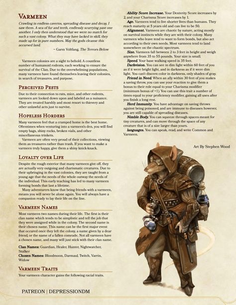 Dnd Homebrew Race Cute, Dnd Oni Race, Dnd Curse Of Strahd Character Ideas, Home Brew Dnd Races, Dnd Homebrew Races 5e, Dnd 5e Homebrew Playable Races, Dnd Playable Races, Dnd Homebrew Race 5e, Worldbuilding Races