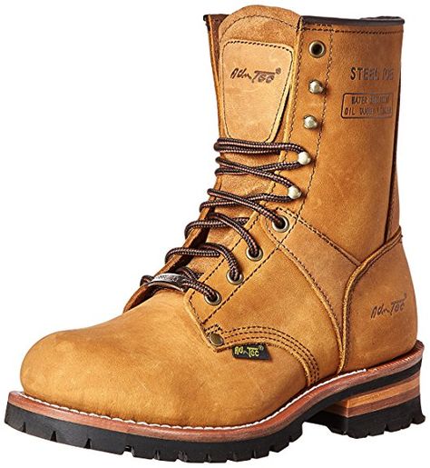 AdTec Men's 9 Inch Steel Toe Logger Boot, Brown, 9.5 M US Accessoires 4x4, Good Work Boots, Logger Boots, Leather Work Boots, Insole Design, Elevation Design, Steel Toe Boots, Hunting Boots, Mens Leather Boots