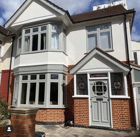 Front Door Semi Detached House, London Detached House Exterior, 1930s House Exterior Cladding, 1930s Exterior House, 1930s Exterior, 1930 House Exterior, British House Exterior, 1930s House Exterior Uk, 1930s Porch