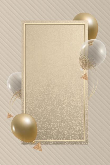 Download this Free Vector about Golden rectangle balloons frame design, and discover more than 20 Million Professional Graphic Resources on Freepik. #freepik #vector #frame #ribbon #happynewyear Golden Rectangle, Rainy Wallpaper, Girly Pics, Balloon Frame, Baby Birthday Invitations, Balloon Painting, Happy Birthday Wallpaper, Happy Birthday Posters, Happy Birthday Frame