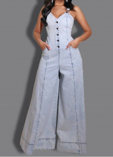 Jumpsuits Jeans, Denim Jumpsuits, Loose Clothing, Rompers Online, Chambray Fabric, Denim Dresses, Jumpsuit Pattern, Jumpsuit Online, Evening Cocktail