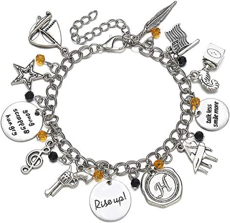 Amazon.com: HANRESHE Hamilton Bracelets Jewelry Broadway Musical Theater Not Throwing Away My Shot Crystal Hamilton Broadway Bracelet Women Gift: Clothing, Shoes & Jewelry Hamilton Bracelet, Musical Theater Gifts, Dog Charm Bracelet, Adjustable Silver Bracelet, Hamilton Gifts, Bracelets For Girls, Charm Bracelets For Girls, Theatre Gifts, Silver Bracelets For Women