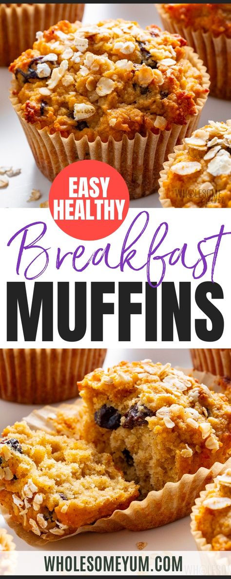 Start your day with my healthy breakfast muffins recipe using oats, almond flour, and honey. They're moist, a little sweet, and good for you! Low Calorie Breakfast Muffins, Breakfast Muffins Healthy, Muffins Protein, Egg Muffins Breakfast Healthy, Gut Recipes, Golo Recipes, No Carb Food List, Almond Flour Muffins, Muffins Breakfast