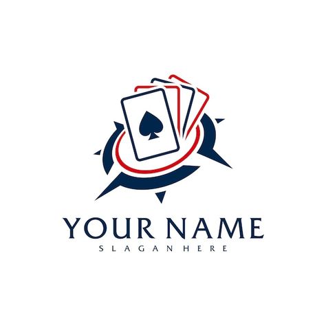 Poker Logo, Ace Logo, Arrow Vector, Compass Logo, Futuristic Background, Red Arrow, Vector Template, Design Concepts, Business Names