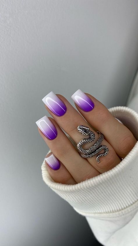 Fancy Nails Designs, Short Acrylic Nails Designs, Manicure Y Pedicure, Fancy Nails, Short Acrylic Nails, Manicure E Pedicure, Best Acrylic Nails, Purple Nails, Ombre Nails