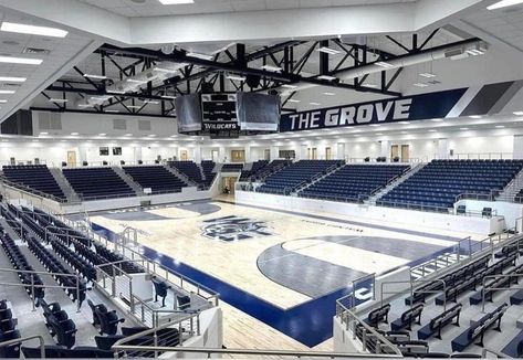 School Basketball Court, High School Campus, High School Gym, Bel Air Road, Basketball Arena, Texas High School, School Building Design, School Basketball, Walnut Grove