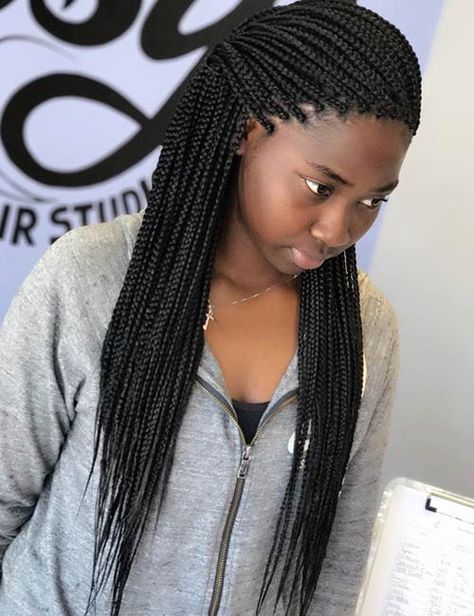 Micro Braids Hairstyles, Hairstyle App, Braided Half Updo, Natural Braided Hairstyles, Individual Braids, Braiding Styles, Black Ponytail Hairstyles, Box Braid Wig, Twist Braid Hairstyles