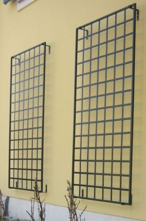 Black Metal Trellis - Ideas on Foter Wall Mounted Trellis, Tall Trellis, Wrought Iron Trellis, Trellis Wall, Large Trellis, Clematis Trellis, Metal Garden Trellis, Iron Trellis, Wall Trellis