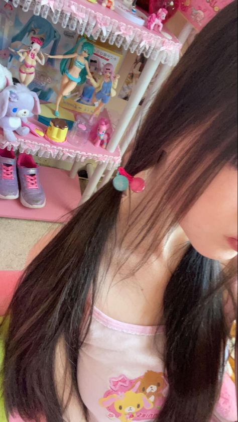 Kawaiicore Hairstyles, Cute Core Hairstyles, Cutecore Hair, Cutecore Hairstyles, Bear Sanrio, My Melody Strawberry, Strawberry Hello Kitty, Cutecore Clothes, Sugar Bunnies