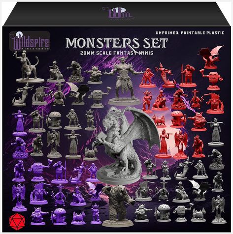 Bulk Dungeons and Dragons Miniatures D&D Miniatures DND Minis DND Figures Starter Set Tabletop DND Gift Chill Game Room, Monsters Dnd, Huge Dragon, Dnd Figures, Dice Goblin, Dungeons And Dragons Gifts, Dnd Monster, Dnd Accessories, Dnd Mini