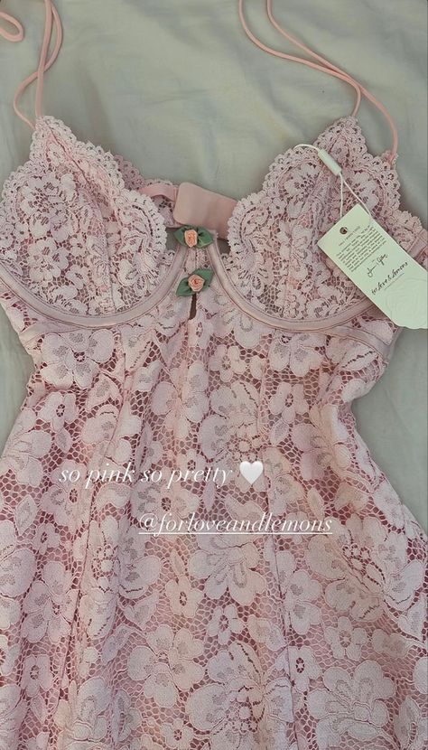 Pink lace dress coquette dollette aesthetic girly feminine style spring summer Pink Lingerielook Aesthetic, Vintage Girly Aesthetic, Lace Dress Coquette, Lingerielook Aesthetic, Coquette Nightgown, Coquette Dollette Aesthetic, Coquette Lingerie, Dress Coquette, Aesthetic Girly