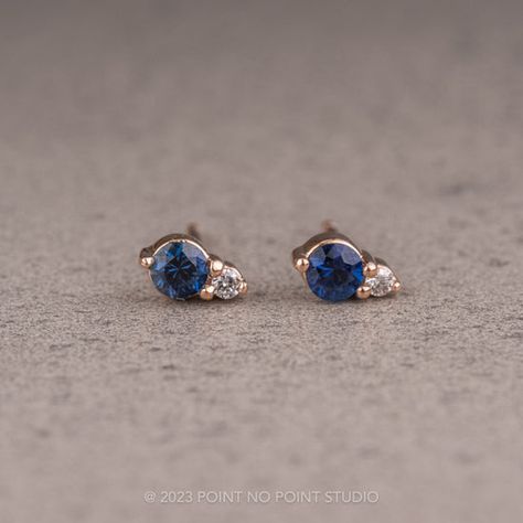 Unique Stud Earrings, Blue Sapphire Earrings, Sapphire Stud Earrings, Blue Stud Earrings, Stud Earrings Unique, Virtual Wardrobe, Sapphire Earrings Studs, Sapphire Rings, Sapphire Studs