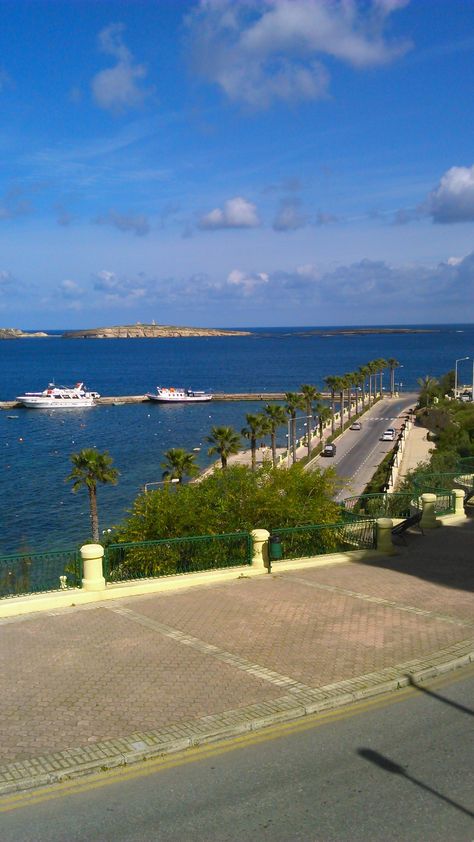 Bugibba, Malta looking out to St Paul's Island. This is where St Paul is believed to have been shipwrecked Acts 27:27-28:5 Malta Bugibba, Gozo Island, Malta Valletta, Port Area, Malta Gozo, Malta Island, Malta Travel, Beautiful Places On Earth, Incredible Places