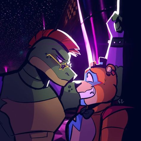 Security Breach Freddy X Monty, Way To Go Superstar, Freddy X Monty, Fnaf Security Breach, Fnaf Freddy, Fnaf Sl, Animatronic Fnaf, Fnaf Comics, Fnaf Memes