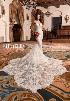 KITTYCHEN Couture BRIELLE K2027 Mermaid Wedding Dress  KITTYCHEN Couture BRIELLE K2027 Mermaid Wedding Dress Lace Train Wedding Dress, Kitty Chen, Long Sleeve Ball Gowns, Train Wedding Dress, Country Wedding Dresses, Tea Length Wedding Dress, Gorgeous Wedding Dress, Wedding Dress Couture, Princess Wedding Dresses